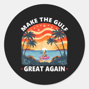Adesivo Camisa engraçada vintage Trump Faça o Golfo Grande