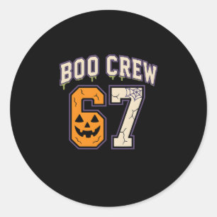 Adesivo Camisa esportiva 67 Halloween Boo Crew Meme Brainr