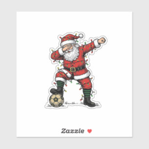 Adesivo Camisa Esportiva de Natal do Papai Noel Vintage_1