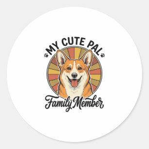 Adesivo Camisa Família Corgi Design de Amante de Pet Vinta