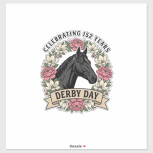Adesivo Camisa Floral Vintage Derby Day Cavalo Design