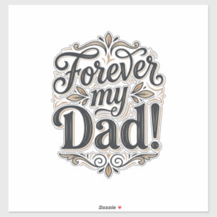 Adesivo Camisa Forever My Dad Letras Vintage Design_1