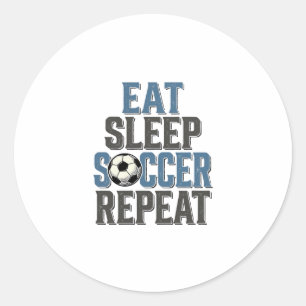 Adesivo Camisa Futebol Comer Dormir Repetir Tipografia Vin