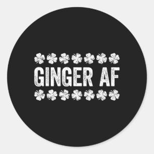 Adesivo Camisa Ginger Af Engraçada Homens Mulheres Irlande