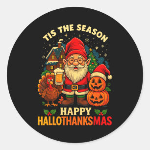Adesivo Camisa Gnome Feliz Hallothanksmas Dia das Bruxas A