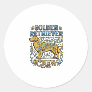 Adesivo Camisa Golden Retriever Com Arte Vintage de Amante