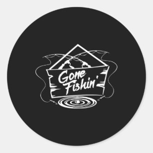 Adesivo Camisa Gone Fishin 'Amantes de Pesca ou Presente d