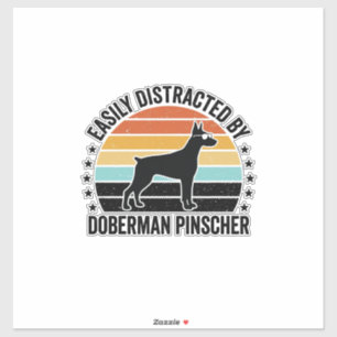 Adesivo Camisa Gráfica Vintage Pôr do Sol Doberman Pinsche
