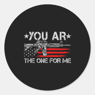 Adesivo Camisa Gun American Flag You Ar The One For Me T-s