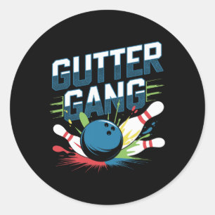 Adesivo Camisa Gutter Gang Camisas engraçadas de boliche G