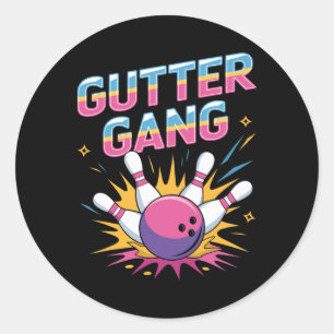 Adesivo Camisa Gutter Gang Camisas Engraçadas de Boliche G