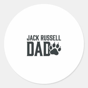 Adesivo Camisa Jack Russell Pai Impressão de Pata Vintage 