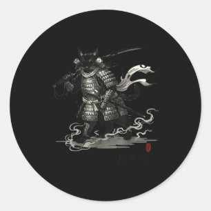 Adesivo Camisa Japonesa Vintage Samurai Gato