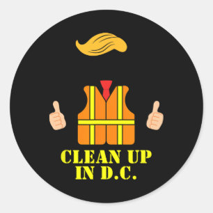 Adesivo Camisa Laranja Do Trump Limpa Em D C Engraçado Cam