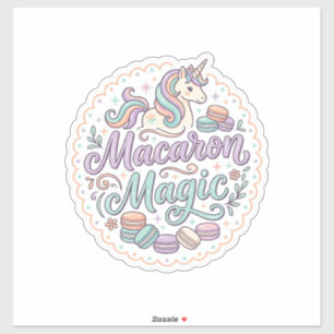 Adesivo Camisa Mágica de Macaron Unicórnio Caprichoso Desi