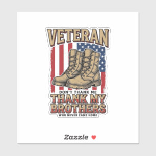 Adesivo Camisa Militar Vintage Veterano Agradeça Meus Irmã