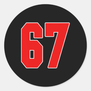 Adesivo Camisa Número 67 Vermelho Grande #67 Uniforme Joga
