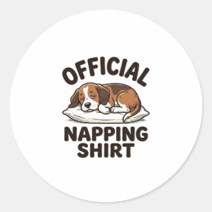 Adesivo Camisa Oficial de Cochilo Cachorro Sonolento Desig