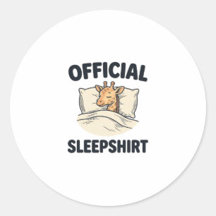 Adesivo Camisa Oficial de dormir Girafa Camisa engraçada d