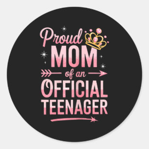 Adesivo Camisa Orgulhosa Mãe De Um Adolescente Oficial Mul