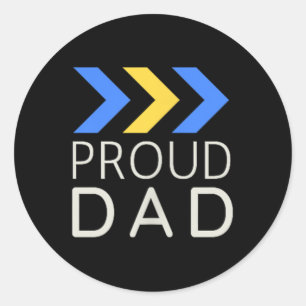 Adesivo Camisa Pai Sindroma Abaixo - Camisas Sindrosas Par