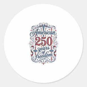 Adesivo Camisa Patriótica 250 Anos de Liberdade Americana