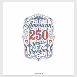 Adesivo Camisa Patriótica 250 Anos de Liberdade Americana