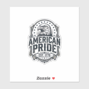 Adesivo Camisa Patriótica Águia Orgulho Americano Vintage 