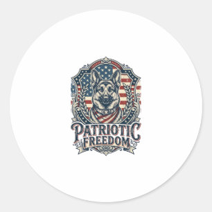Adesivo Camisa Patriótica com Gráfico Vetorial de Pastor A
