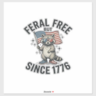 Adesivo Camisa Patriótica de Guaxinim Feral Mas Livre Desd