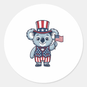 Adesivo Camisa Patriótica de Koala Vetorial Vintage Design