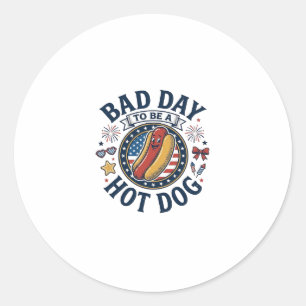 Adesivo Camisa Patriótica Hot Dog Dia Ruim Engraçado 4 de 