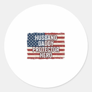Adesivo Camisa Patriótica Marido Papai Protetor Herói Band