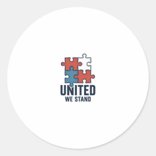 Adesivo Camisa Patriótica Peça de Puzzle Unidos Nós Perman