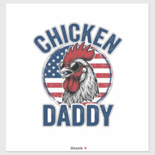 Adesivo Camisa Patriótica Vintage Frango Papai Galo Desi