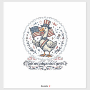 Adesivo Camisa Patriótica Vintage Independent Goose Design