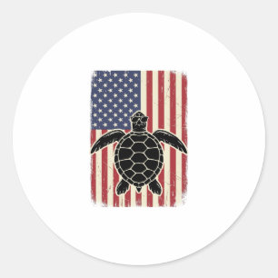 Adesivo Camisa Patriótica Vintage Tartaruga Marinha Bandei