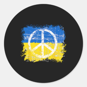 Adesivo Camisa Paz Na Ucrânia Brasão Da Bandeira Da Ucrâni