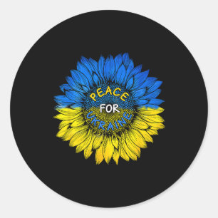 Adesivo Camisa Paz Para a Ucrânia Ucrânia Girassol Ukraini