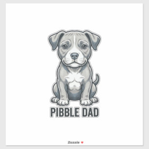 Adesivo Camisa Pibble Dad Vintage Engraving Design de Cach