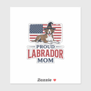 Adesivo Camisa Proud Labrador Mom Patriótica de Halloween