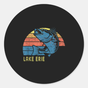 Adesivo Camisa Retro de Pesca de Walleye do Lago Erie Souv