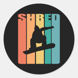 Adesivo Camisa Retro Snowboard Shirt Snowboarder Gift Sn