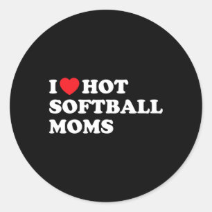 Adesivo Camisa Softbol Engraçada Eu Amo Mães Quentes Softb