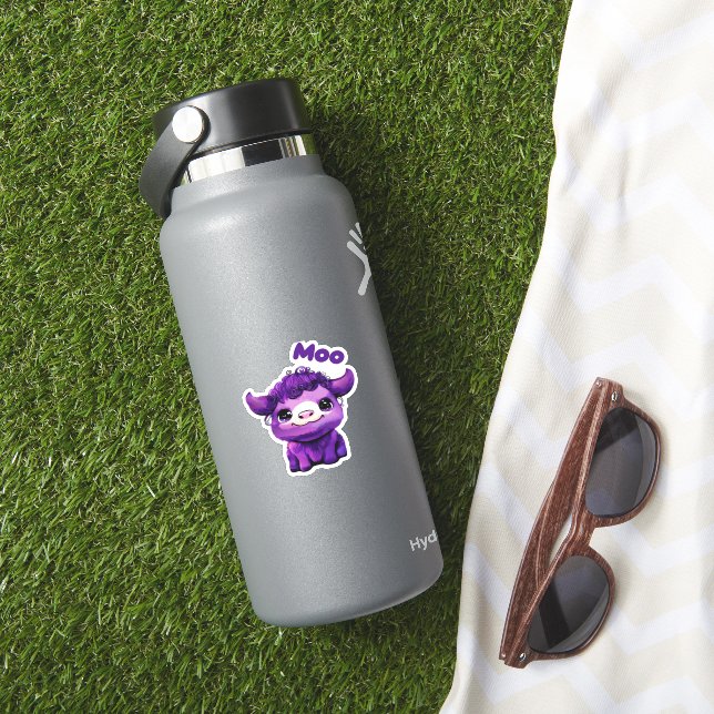 Adesivo Camisa T Sobredimensionada De Vaca Roxa (HydroFlask Insitu)