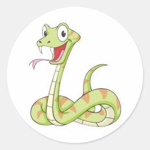 Adesivo Camisa verde bonito dos desenhos animados do cobra