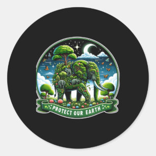 Adesivo Camisa Verde do Dia da Terra Salva Nosso Planeta E