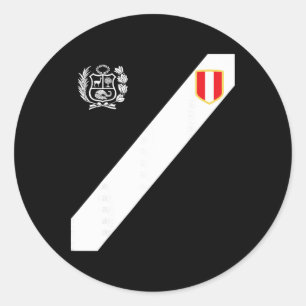 Adesivo Camisa Vermelha do Peru Bandeira Peruana Escudo Re