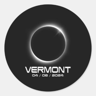 Adesivo Camisa Vermont Vt Total Solar Eclipse 2024 Para Ho