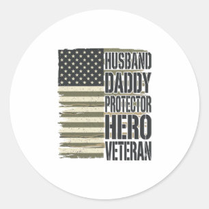 Adesivo Camisa Veterano Marido Papai Protetor Herói Bandei